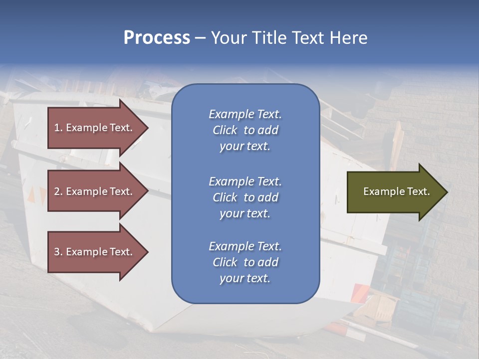 A Large White Boat Sitting In Front Of A Building PowerPoint Template