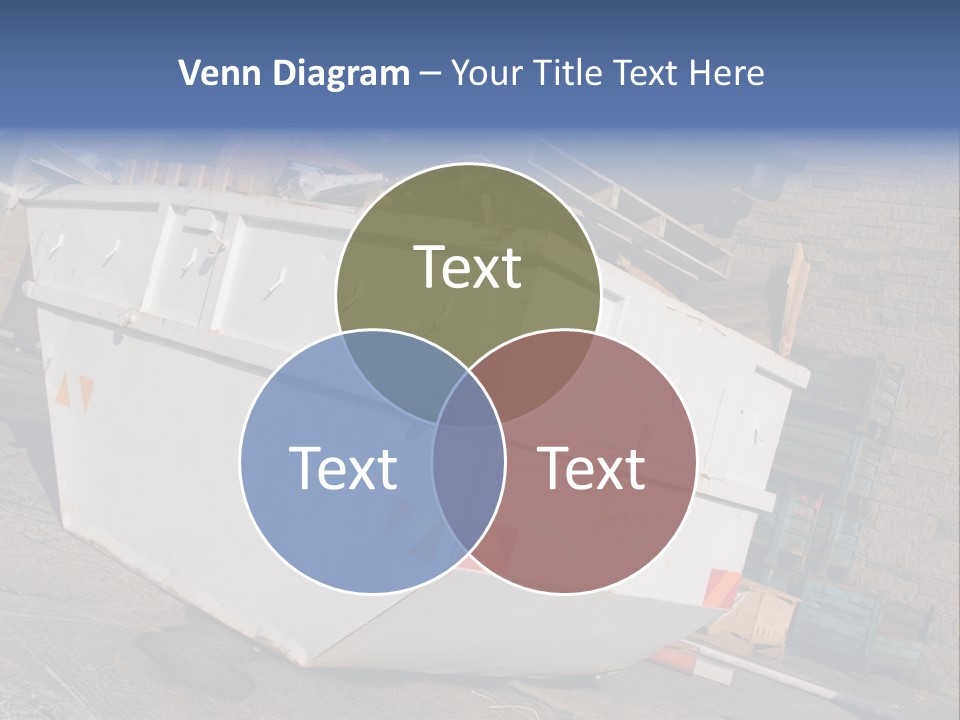 A Large White Boat Sitting In Front Of A Building PowerPoint Template