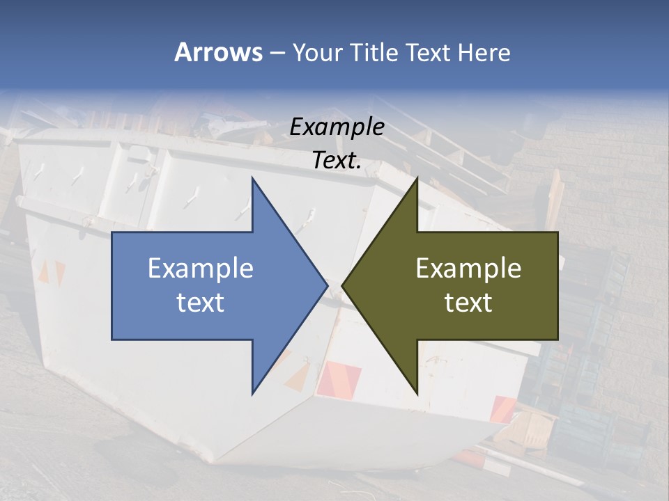 A Large White Boat Sitting In Front Of A Building PowerPoint Template