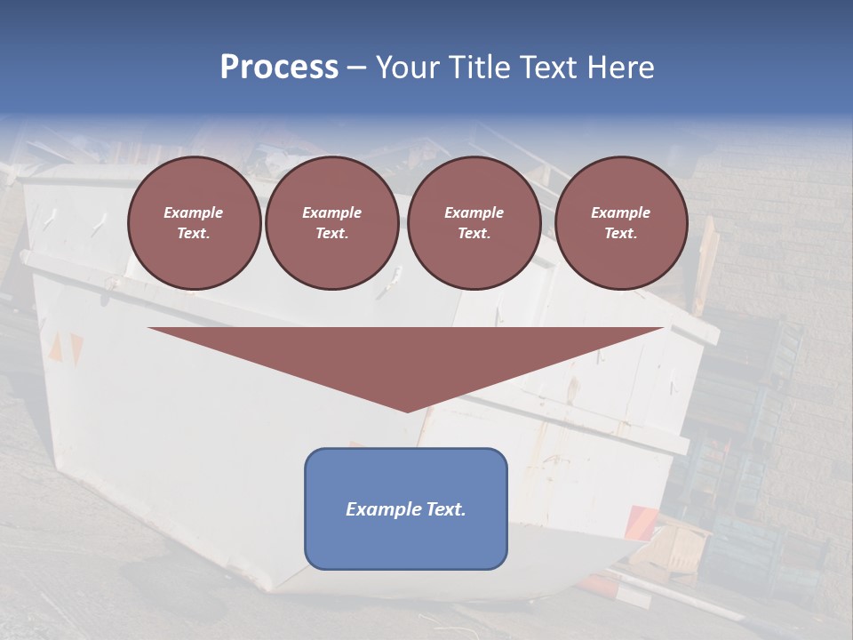 A Large White Boat Sitting In Front Of A Building PowerPoint Template