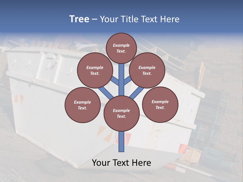 A Large White Boat Sitting In Front Of A Building PowerPoint Template