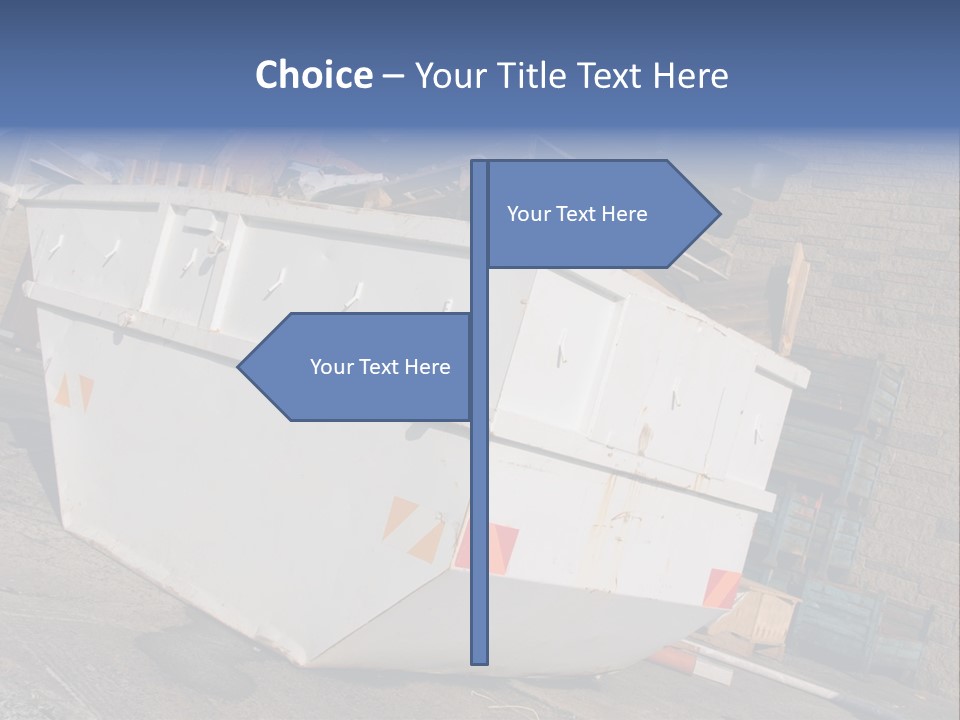 A Large White Boat Sitting In Front Of A Building PowerPoint Template