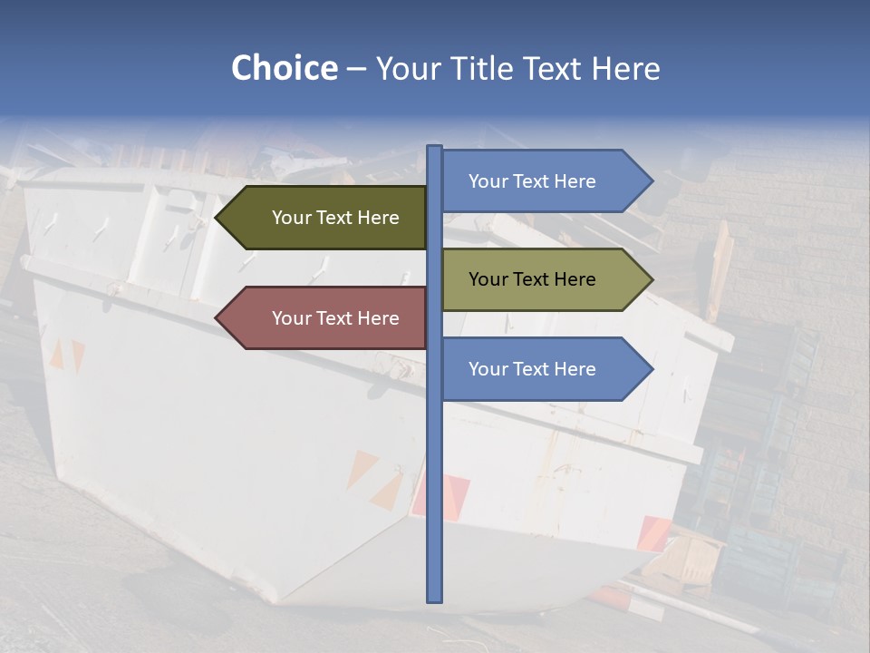 A Large White Boat Sitting In Front Of A Building PowerPoint Template