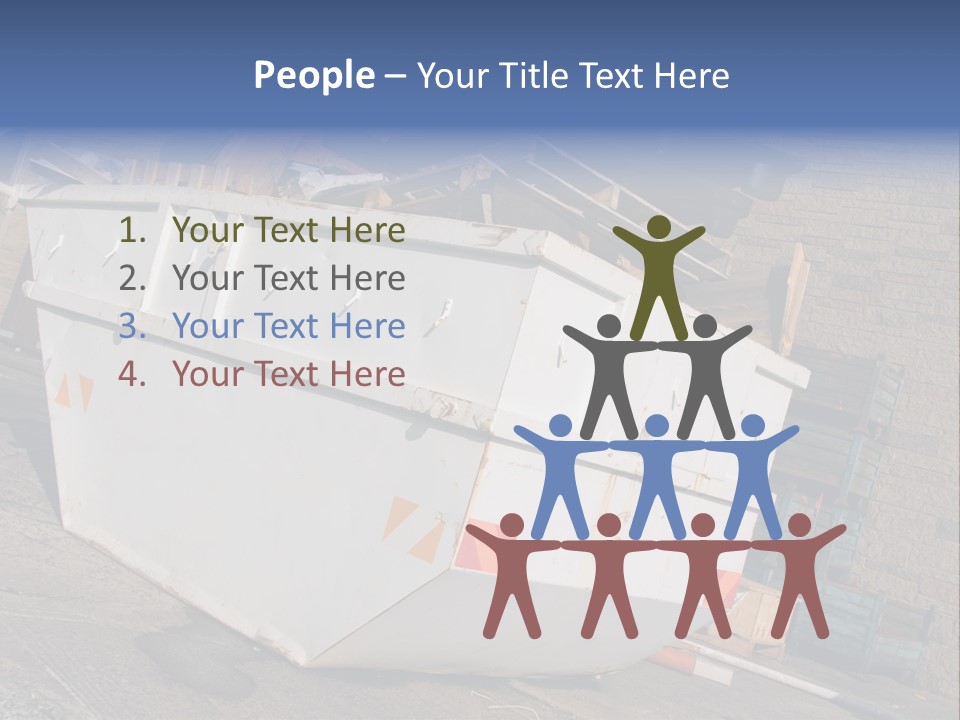 A Large White Boat Sitting In Front Of A Building PowerPoint Template