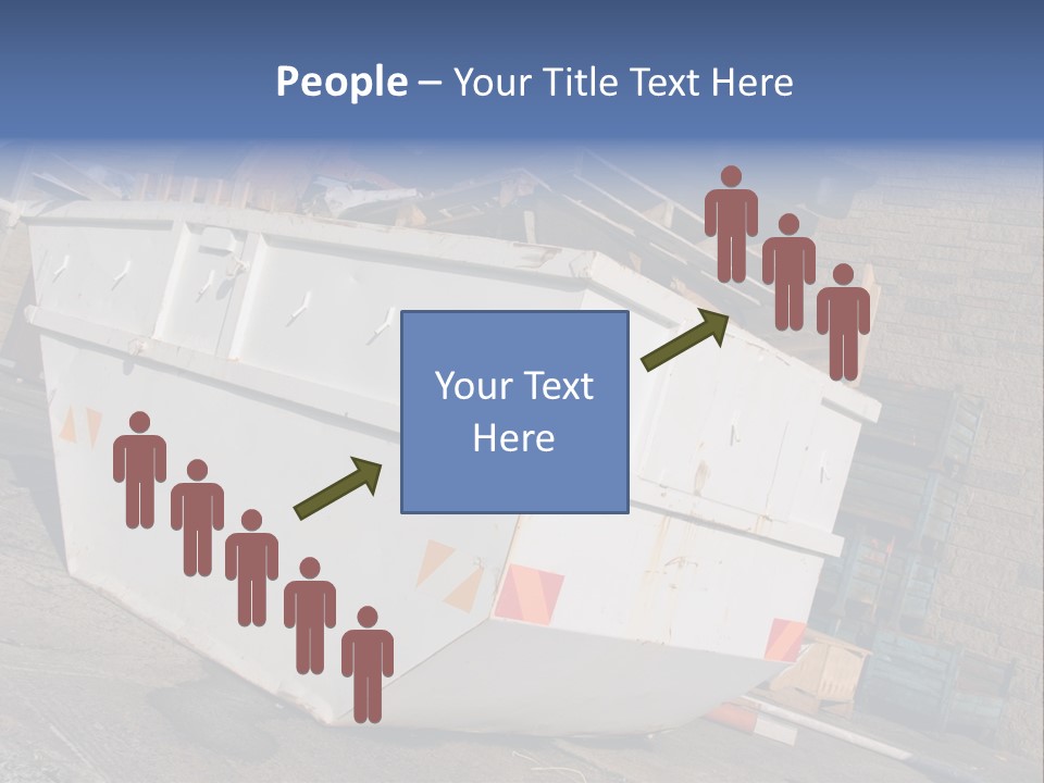 A Large White Boat Sitting In Front Of A Building PowerPoint Template