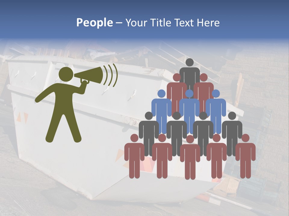 A Large White Boat Sitting In Front Of A Building PowerPoint Template