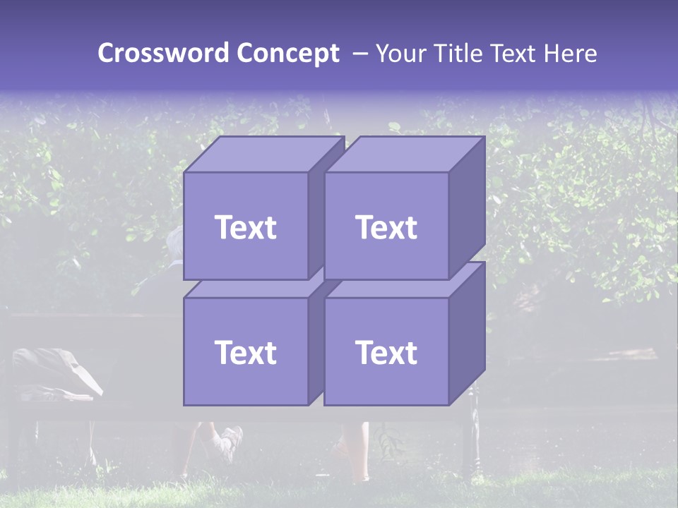 Aged Couple Enjoy Spring Morning On The Bench Near Lake In The Park PowerPoint Template