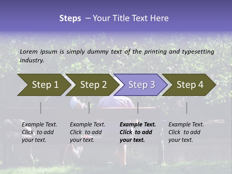Aged Couple Enjoy Spring Morning On The Bench Near Lake In The Park PowerPoint Template