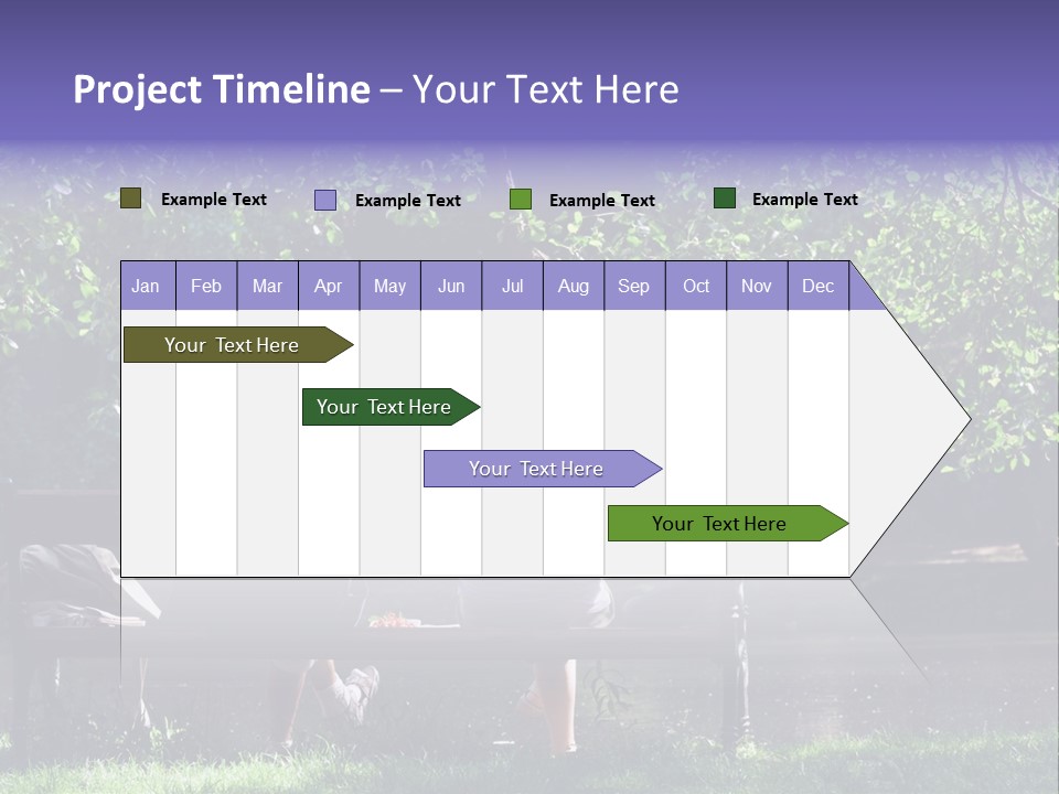 Aged Couple Enjoy Spring Morning On The Bench Near Lake In The Park PowerPoint Template