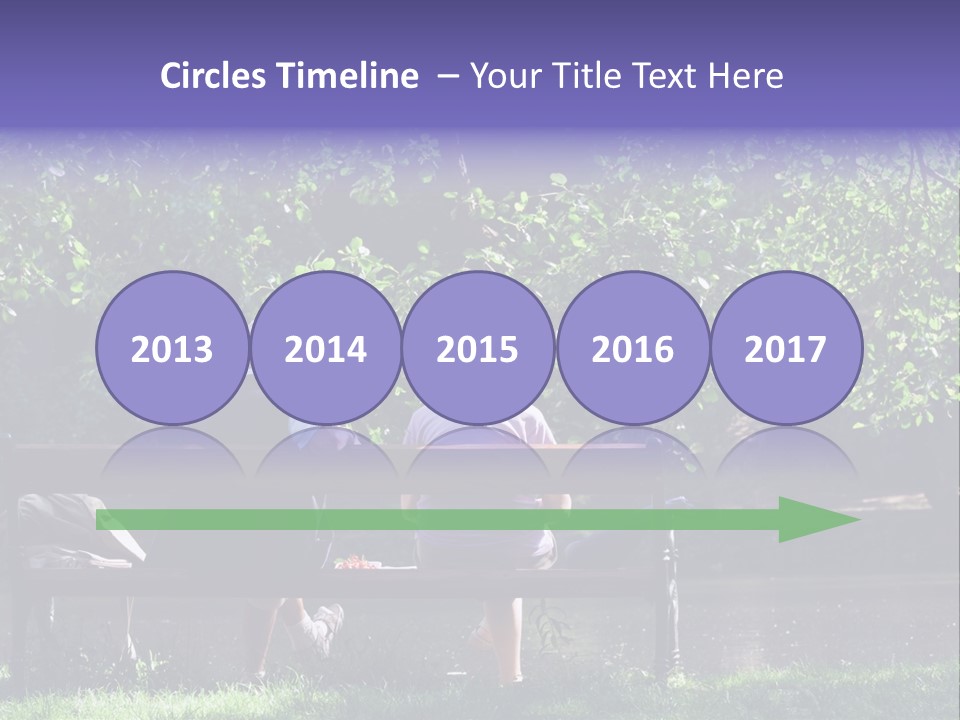 Aged Couple Enjoy Spring Morning On The Bench Near Lake In The Park PowerPoint Template