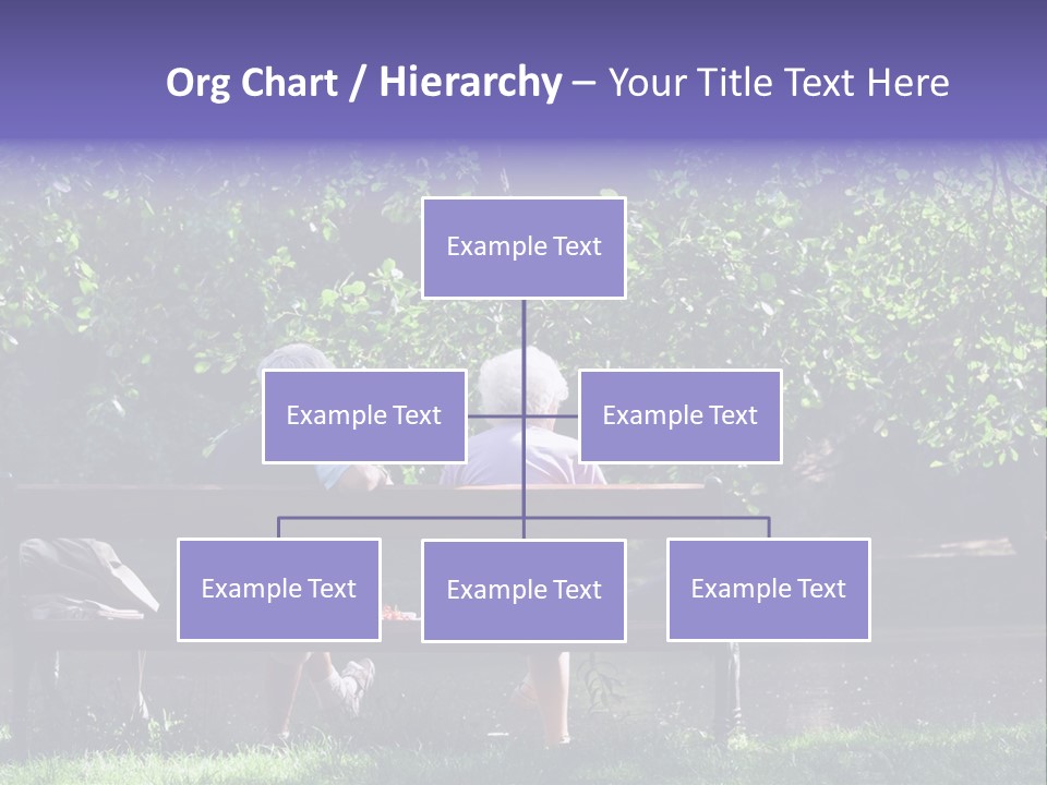 Aged Couple Enjoy Spring Morning On The Bench Near Lake In The Park PowerPoint Template