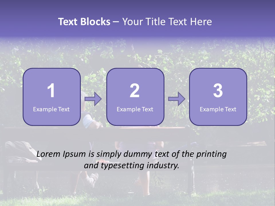 Aged Couple Enjoy Spring Morning On The Bench Near Lake In The Park PowerPoint Template