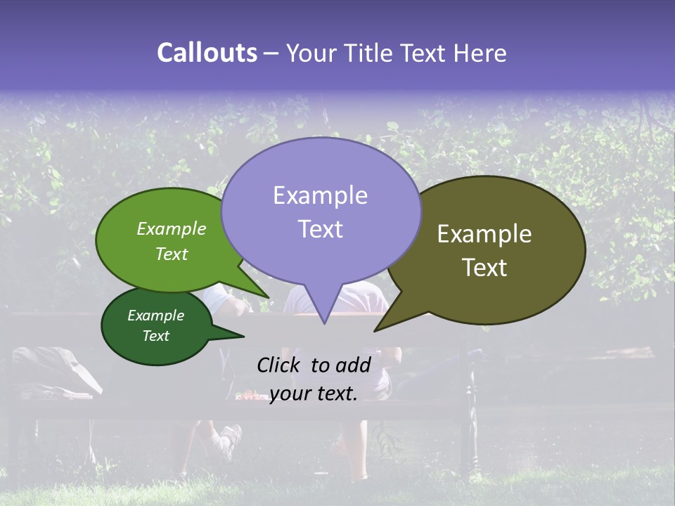 Aged Couple Enjoy Spring Morning On The Bench Near Lake In The Park PowerPoint Template