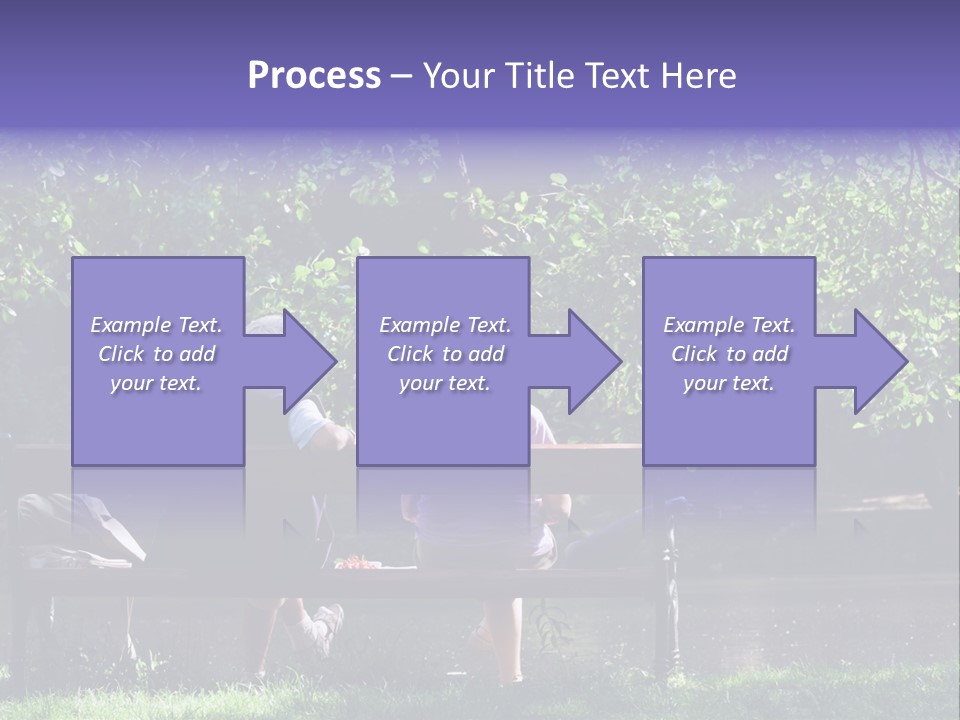 Aged Couple Enjoy Spring Morning On The Bench Near Lake In The Park PowerPoint Template