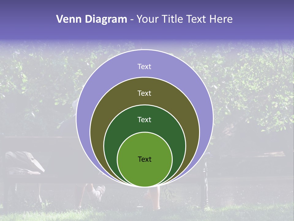 Aged Couple Enjoy Spring Morning On The Bench Near Lake In The Park PowerPoint Template