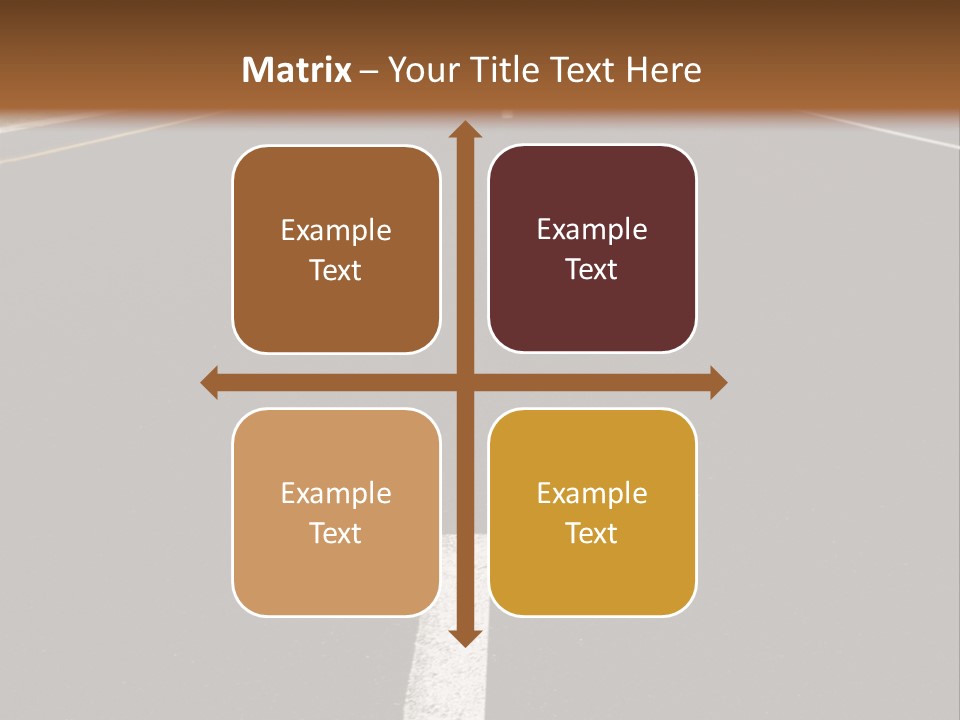 Airplane Composing With Sunset And Road PowerPoint Template