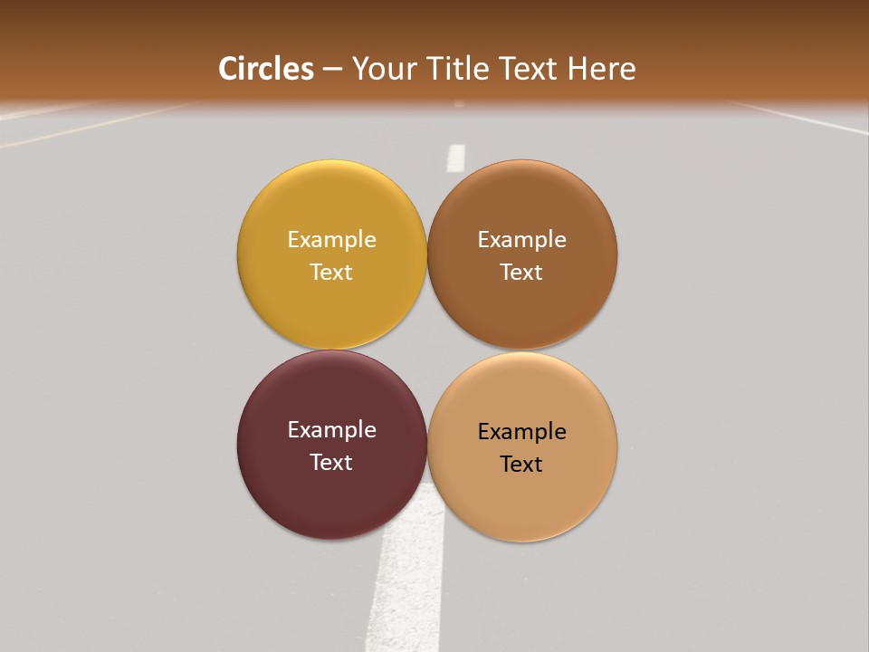 Airplane Composing With Sunset And Road PowerPoint Template
