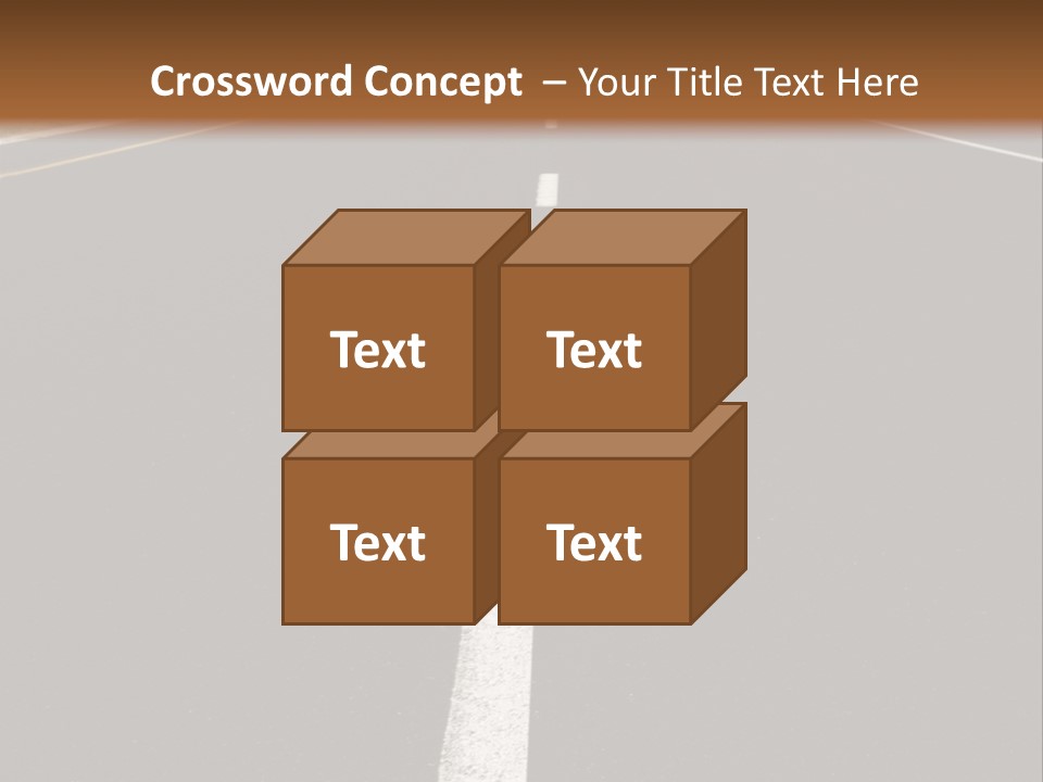 Airplane Composing With Sunset And Road PowerPoint Template