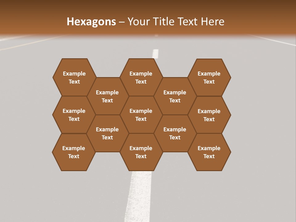 Airplane Composing With Sunset And Road PowerPoint Template
