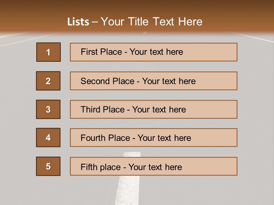 Airplane Composing With Sunset And Road PowerPoint Template