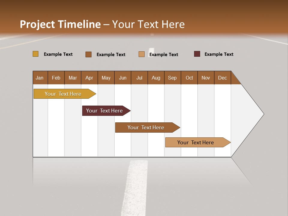 Airplane Composing With Sunset And Road PowerPoint Template