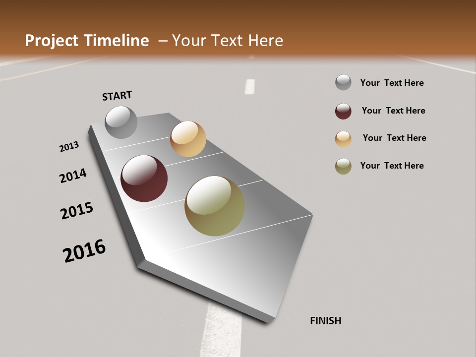 Airplane Composing With Sunset And Road PowerPoint Template