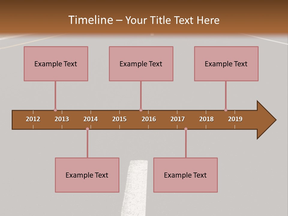 Airplane Composing With Sunset And Road PowerPoint Template