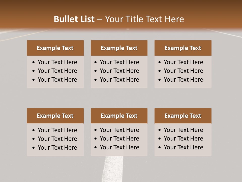 Airplane Composing With Sunset And Road PowerPoint Template