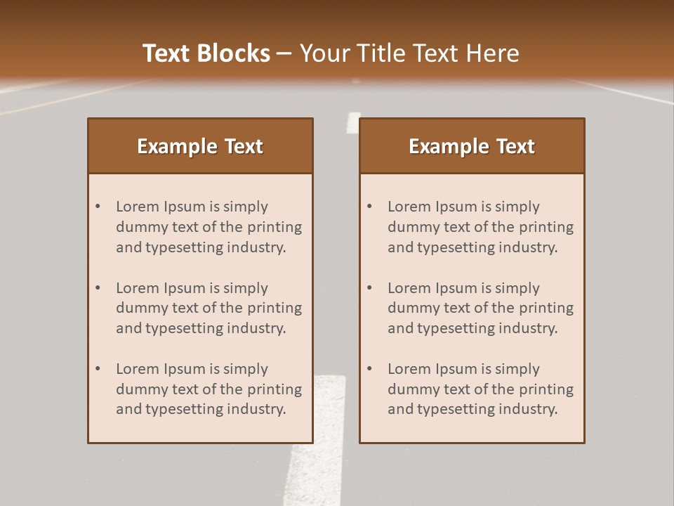 Airplane Composing With Sunset And Road PowerPoint Template