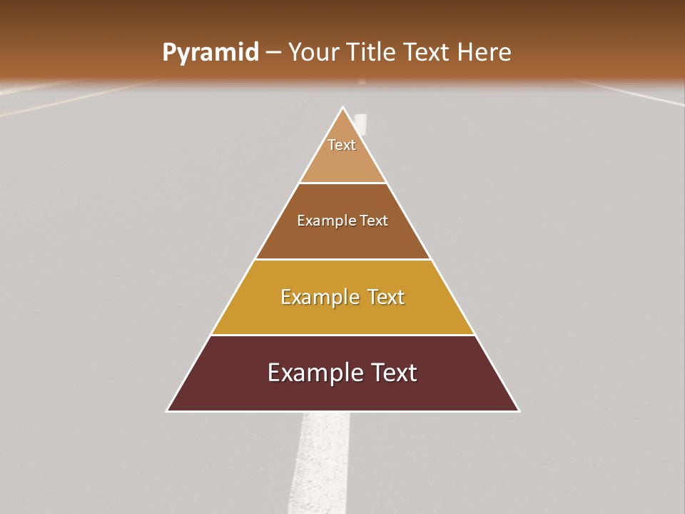Airplane Composing With Sunset And Road PowerPoint Template