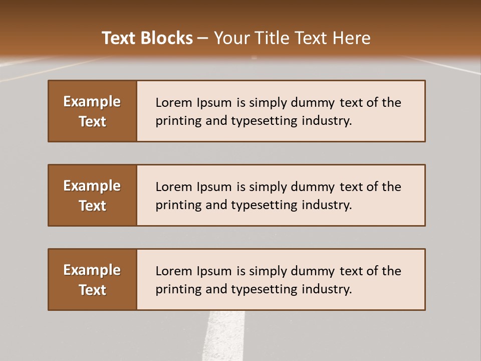 Airplane Composing With Sunset And Road PowerPoint Template