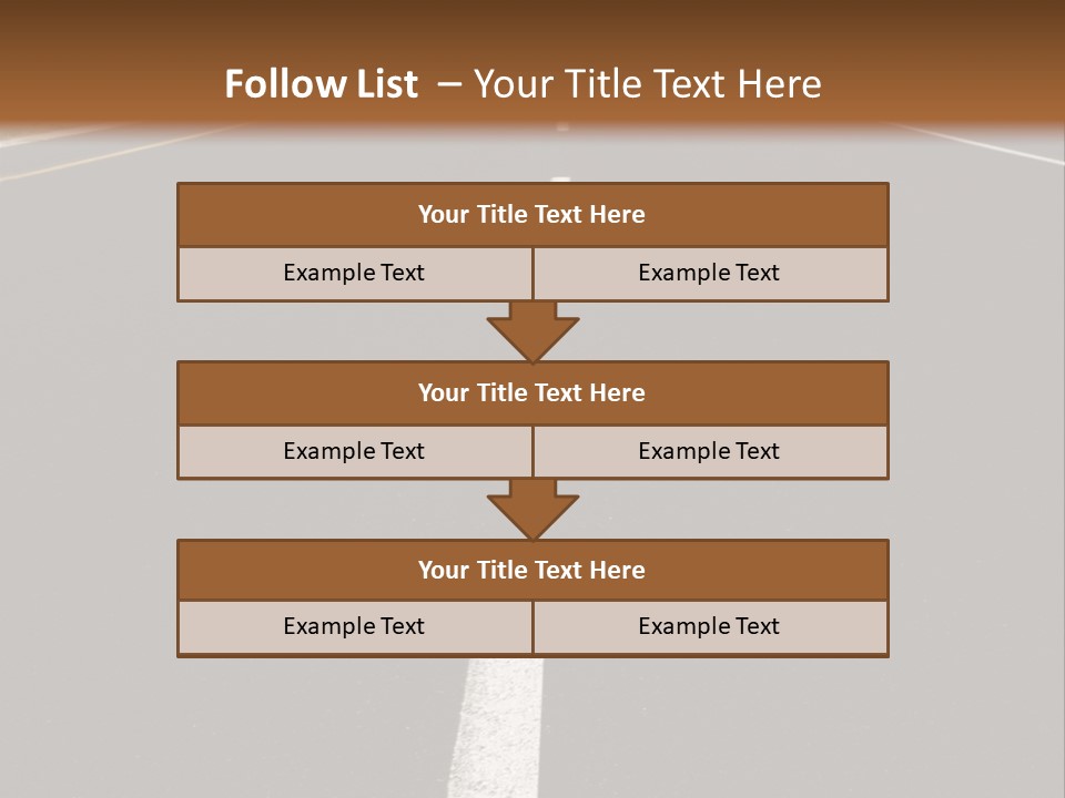 Airplane Composing With Sunset And Road PowerPoint Template