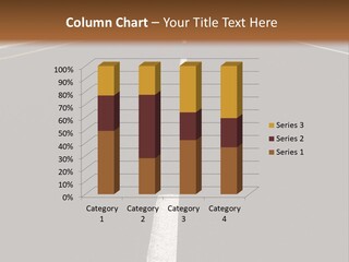 Airplane Composing With Sunset And Road PowerPoint Template