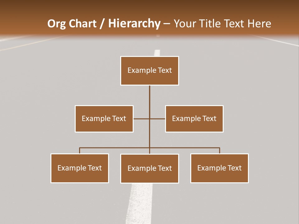 Airplane Composing With Sunset And Road PowerPoint Template