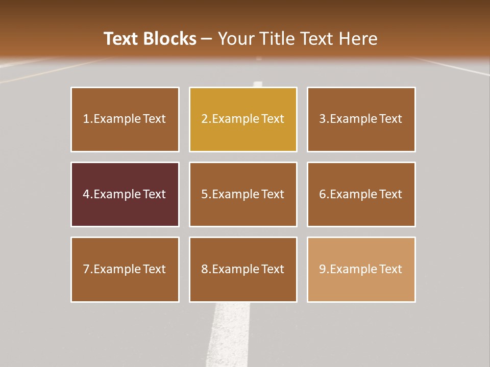 Airplane Composing With Sunset And Road PowerPoint Template