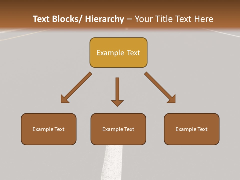 Airplane Composing With Sunset And Road PowerPoint Template