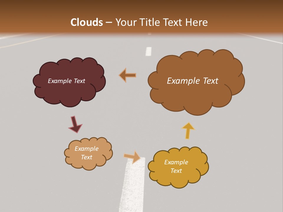 Airplane Composing With Sunset And Road PowerPoint Template