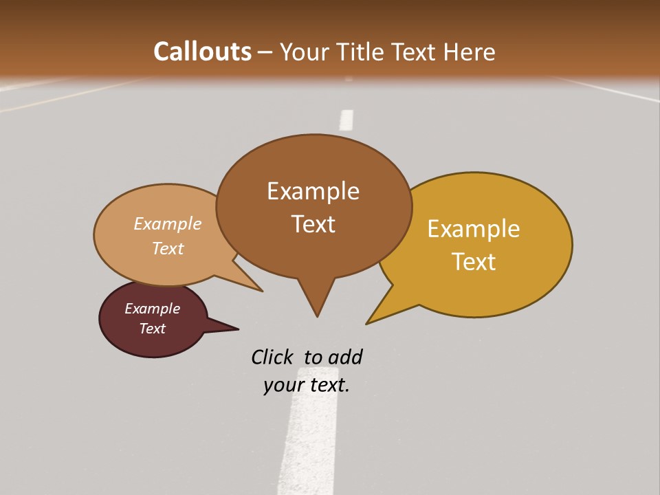 Airplane Composing With Sunset And Road PowerPoint Template