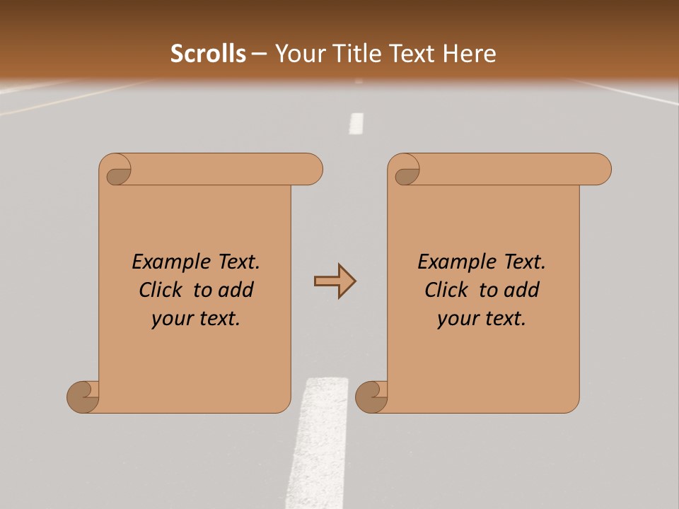 Airplane Composing With Sunset And Road PowerPoint Template