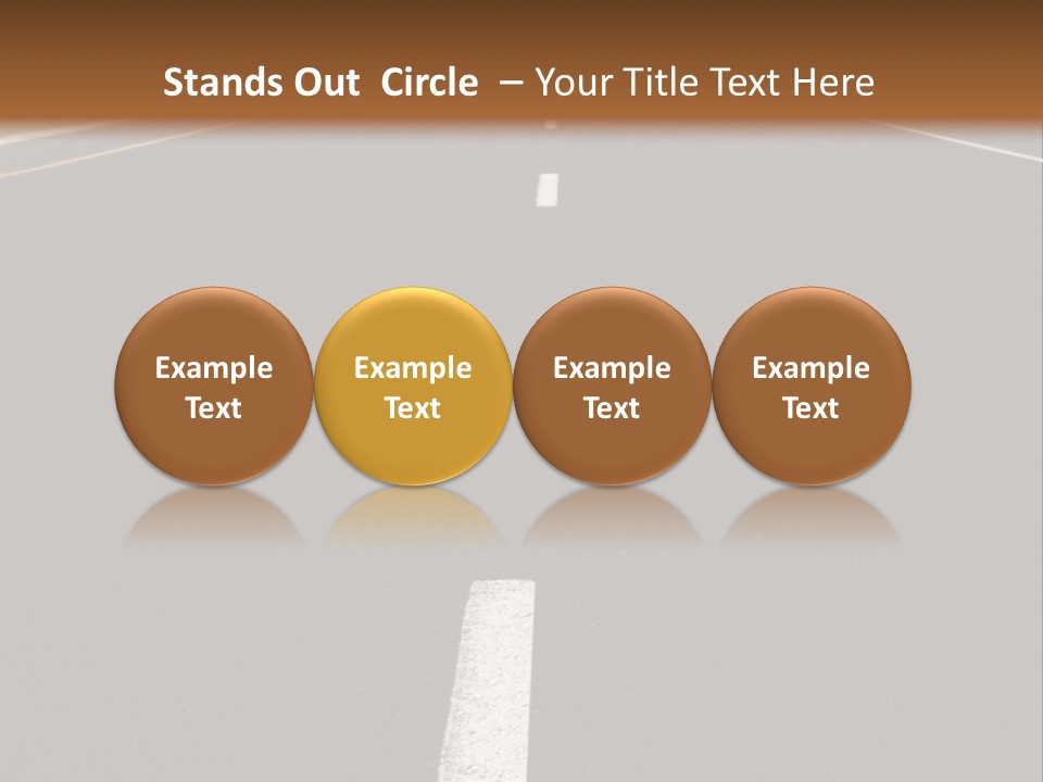 Airplane Composing With Sunset And Road PowerPoint Template