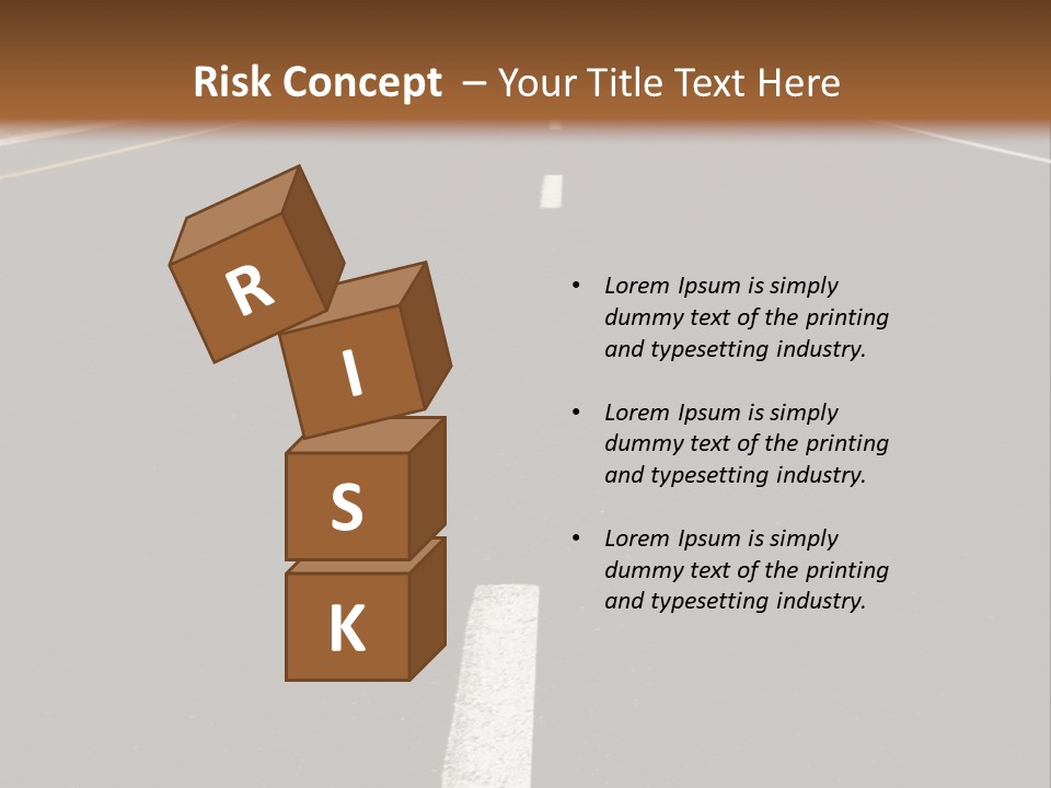 Airplane Composing With Sunset And Road PowerPoint Template