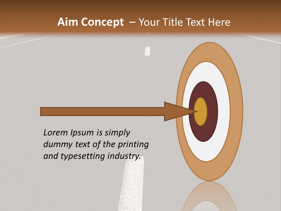 Airplane Composing With Sunset And Road PowerPoint Template