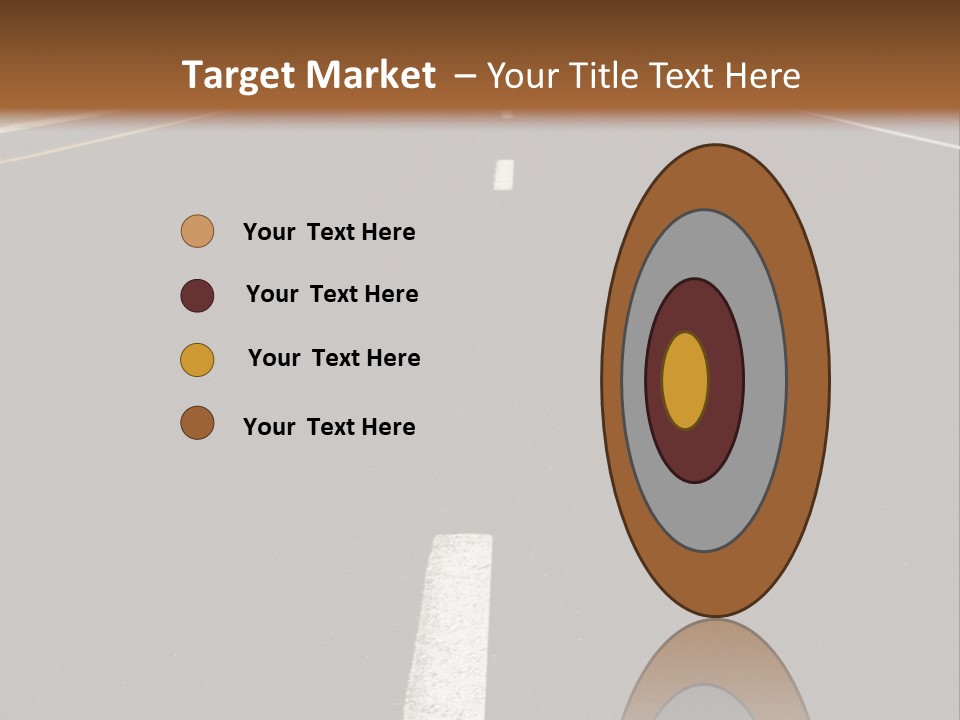 Airplane Composing With Sunset And Road PowerPoint Template