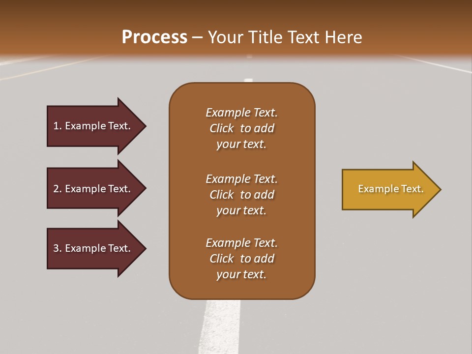 Airplane Composing With Sunset And Road PowerPoint Template