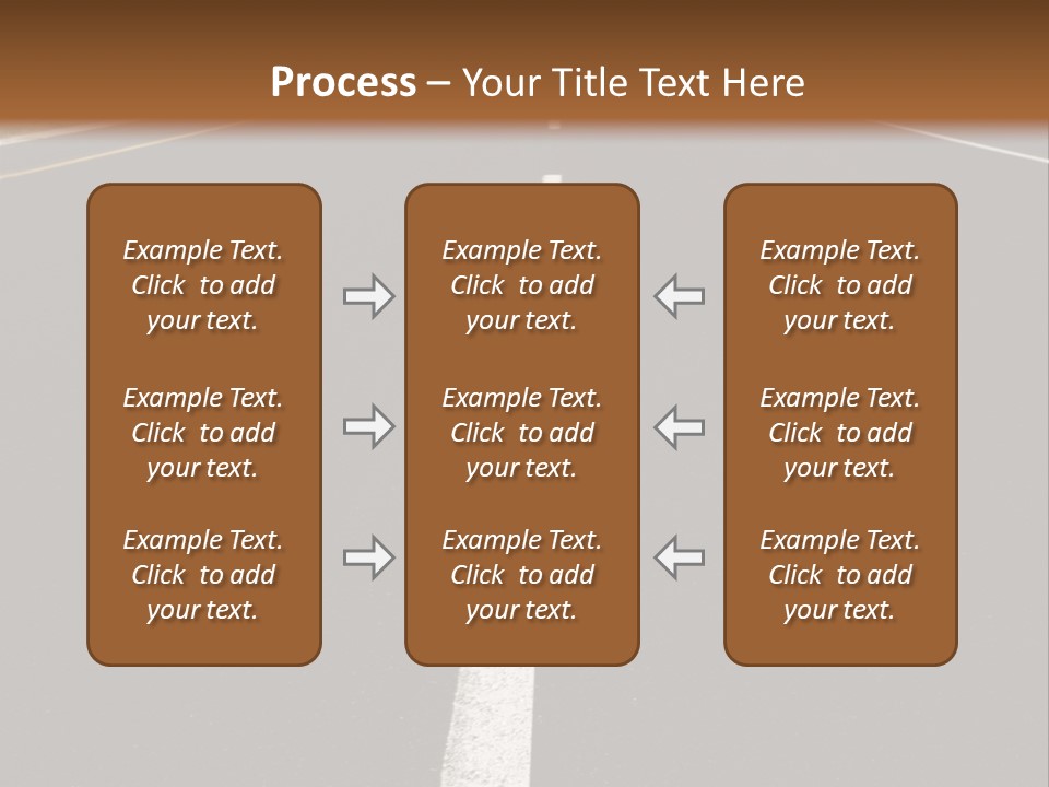 Airplane Composing With Sunset And Road PowerPoint Template