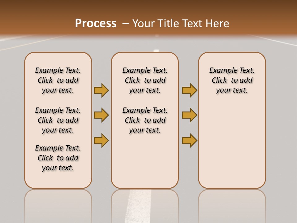 Airplane Composing With Sunset And Road PowerPoint Template
