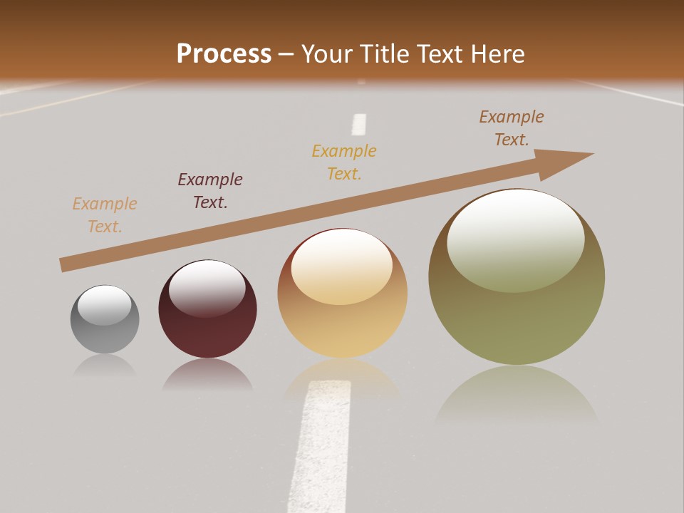 Airplane Composing With Sunset And Road PowerPoint Template