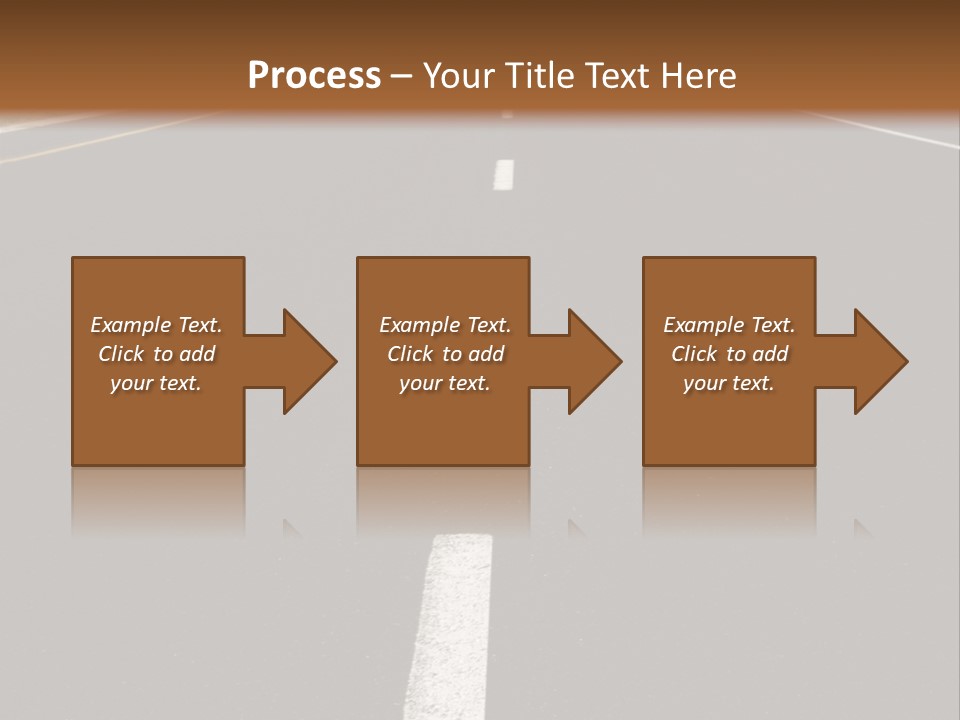 Airplane Composing With Sunset And Road PowerPoint Template