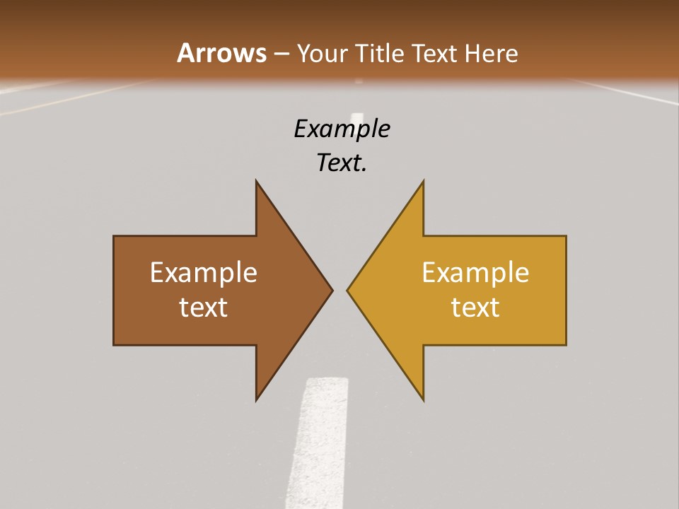 Airplane Composing With Sunset And Road PowerPoint Template