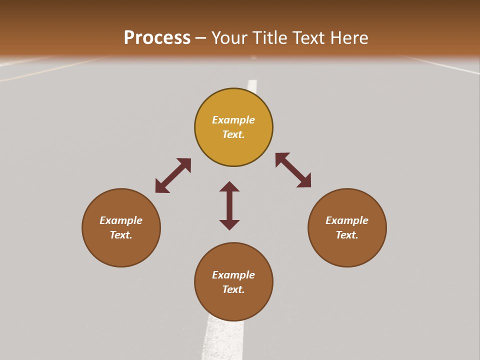 Airplane Composing With Sunset And Road PowerPoint Template